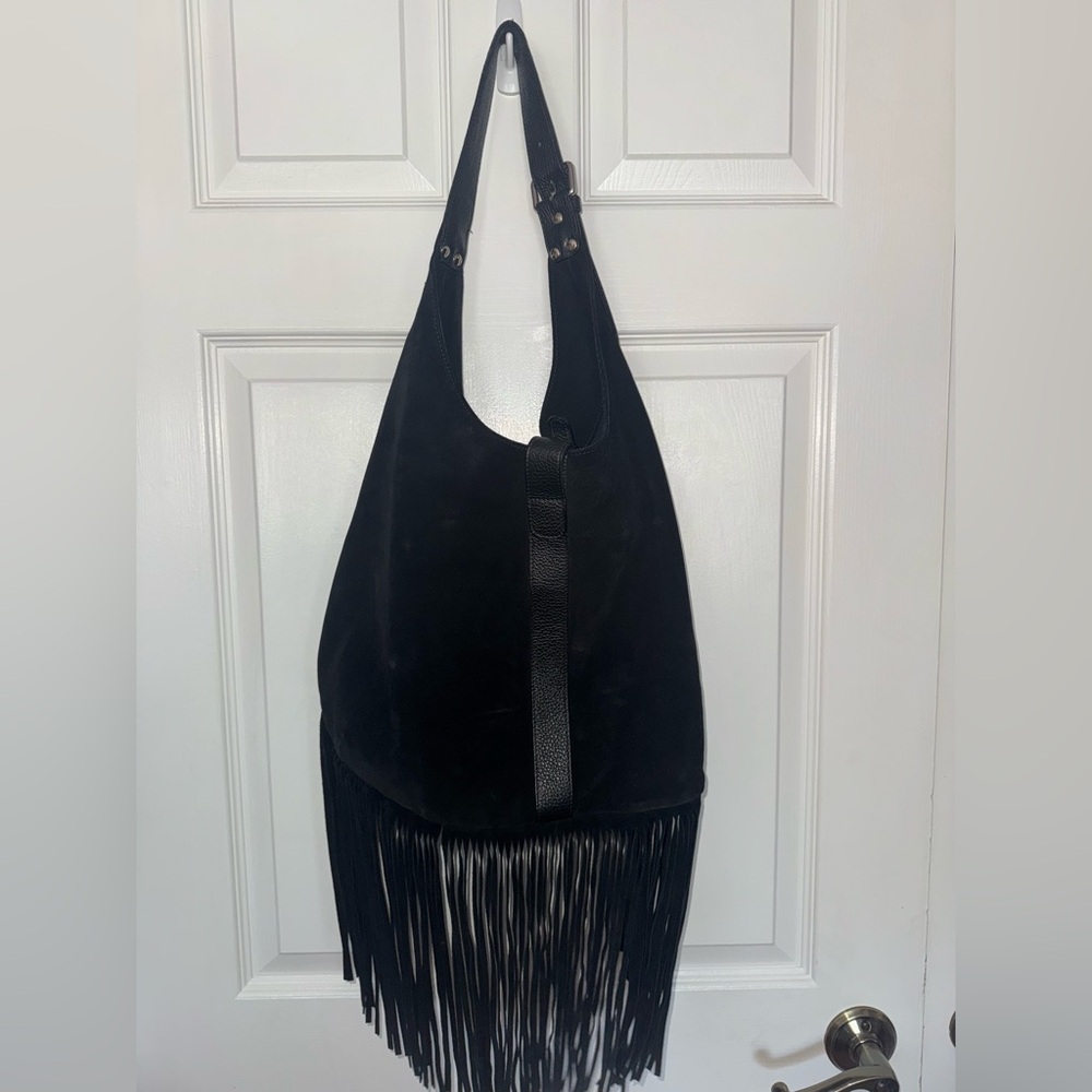 Black Fringe Shoulder Bag Claudia Firenze - Picture 6 of 6